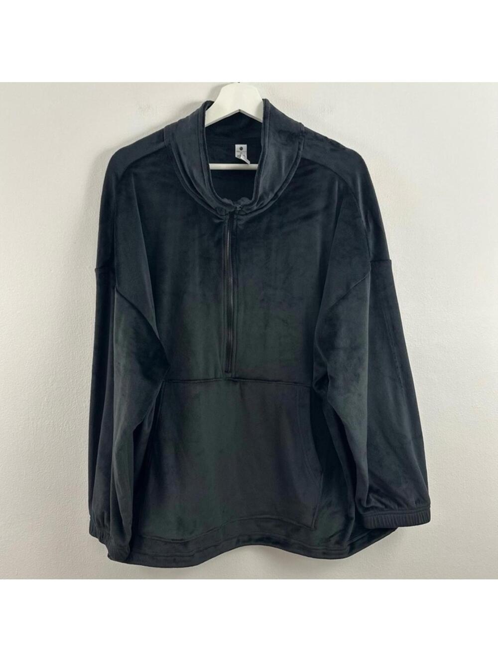 YOGALICIOUS DOUBLE BUTTER HANNAH HALF ZIP PULLOVER SWEATSHIRT WOMEN'S SIZE 1X